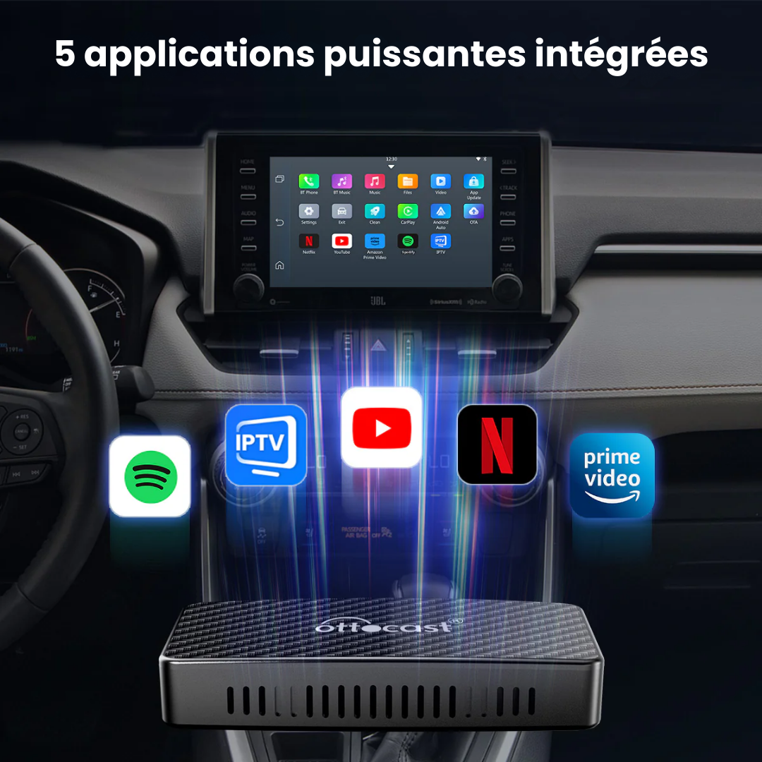 Adaptateur sans fil Play2Video Pro | CarPlay & Android Auto tout-en-un