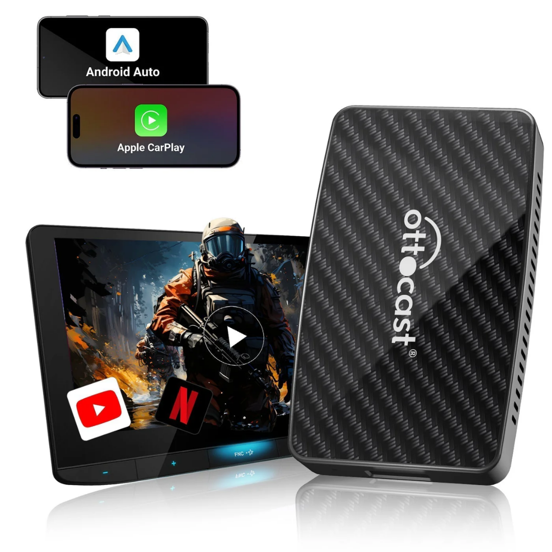 Adaptateur sans fil Play2Video Pro | CarPlay & Android Auto tout-en-un