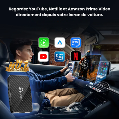 Adaptateur sans fil Play2Video Pro | CarPlay & Android Auto tout-en-un