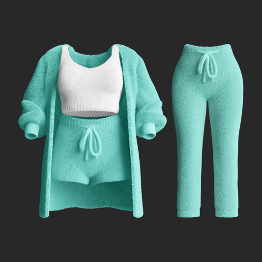 Cosy Knit Set (4 Pieces) - Green