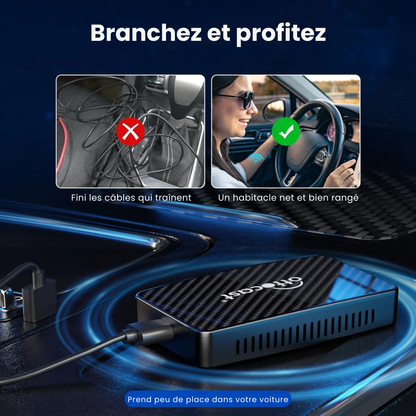 Adaptateur sans fil Play2Video Pro | CarPlay & Android Auto tout-en-un