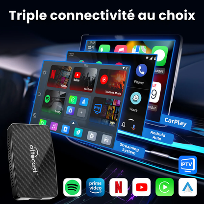 Adaptateur sans fil Play2Video Pro | CarPlay & Android Auto tout-en-un