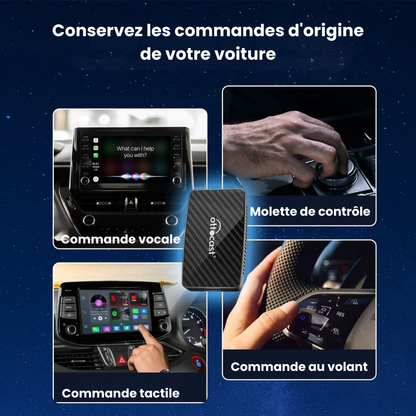 Adaptateur sans fil Play2Video Pro | CarPlay & Android Auto tout-en-un