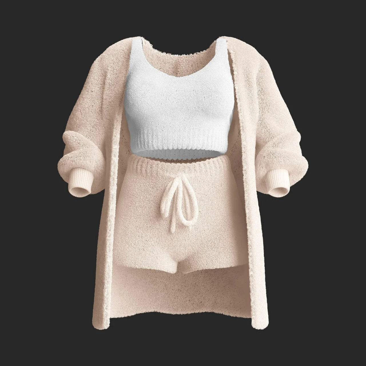 Cosy Knit Set (4 Pieces) - Beige