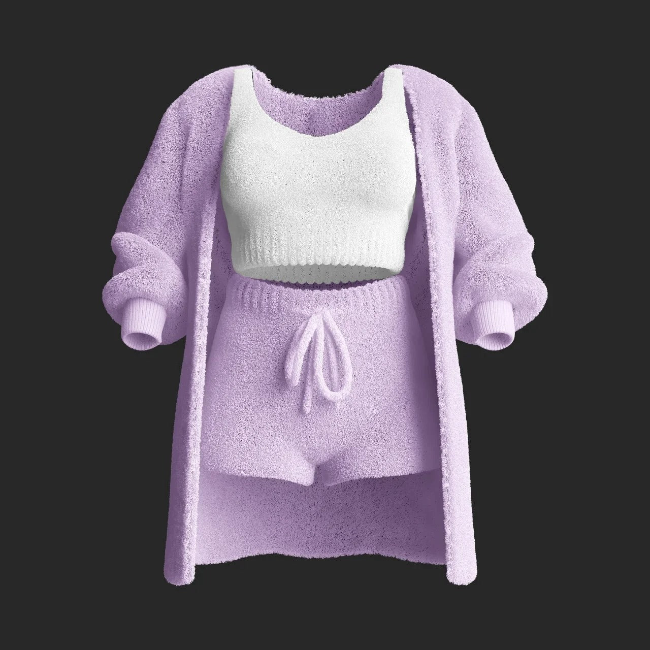 Cosy Knit Set (4 Pieces) - Purple