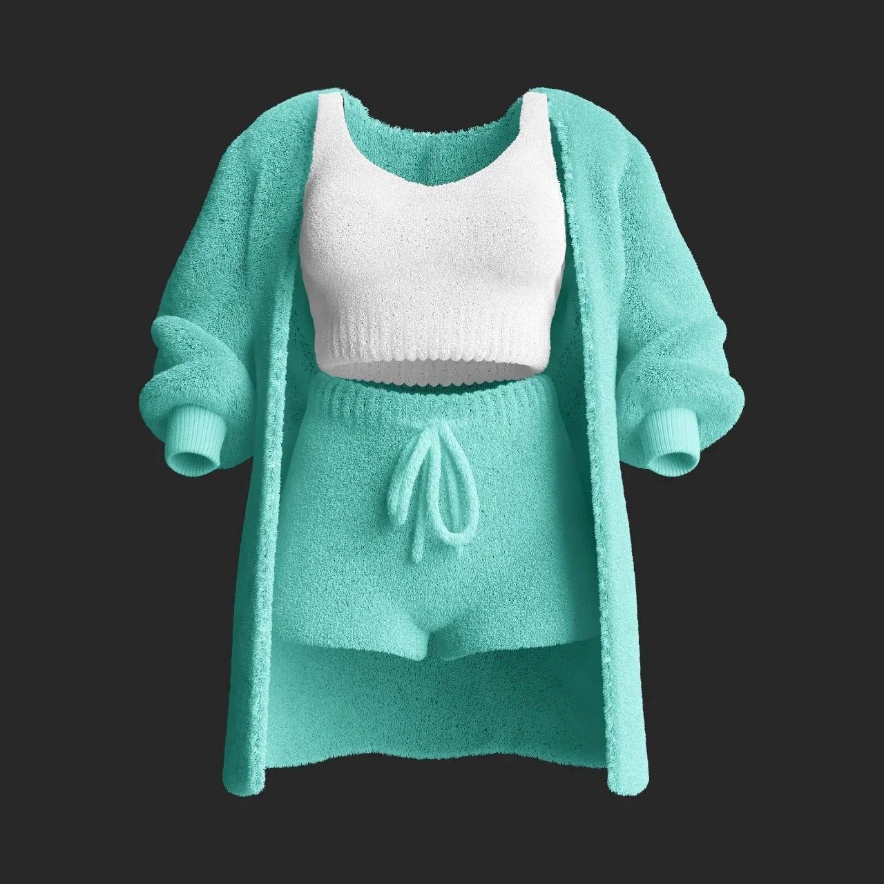 Cosy Knit Set (4 Pieces) - Green