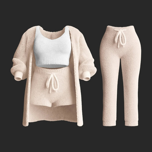 Cosy Knit Set (4 Pieces) - Beige