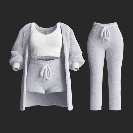 Cosy Knit Set (4 Pieces) - Grey